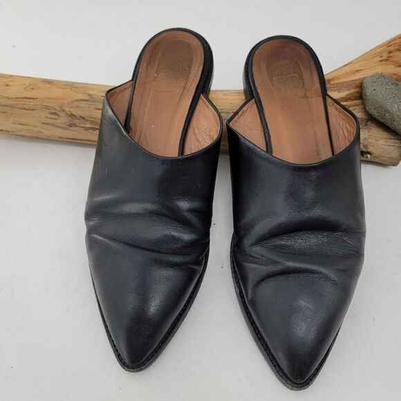 ATP atelier All Tomorrow's Parties plack leather mules - Picture 7 of 9